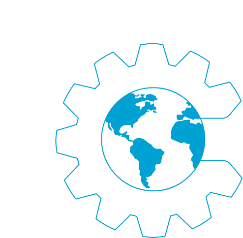 globe with logo